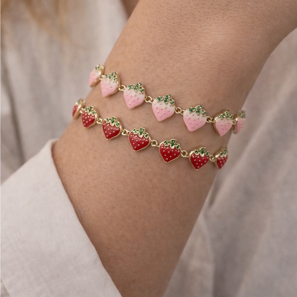 Strawberry Charm Bracelet - Picture 1 of 6
